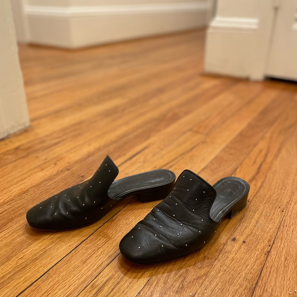 Rag and Bone, Studded Leather Mules, Size 38/ 7